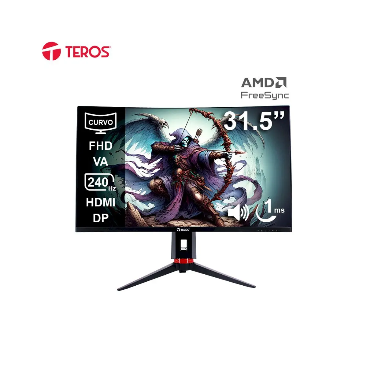 TEROS GAMING - Monitor GAMER Teros 3219G 32 CURVO FHD DISPLAYPORT