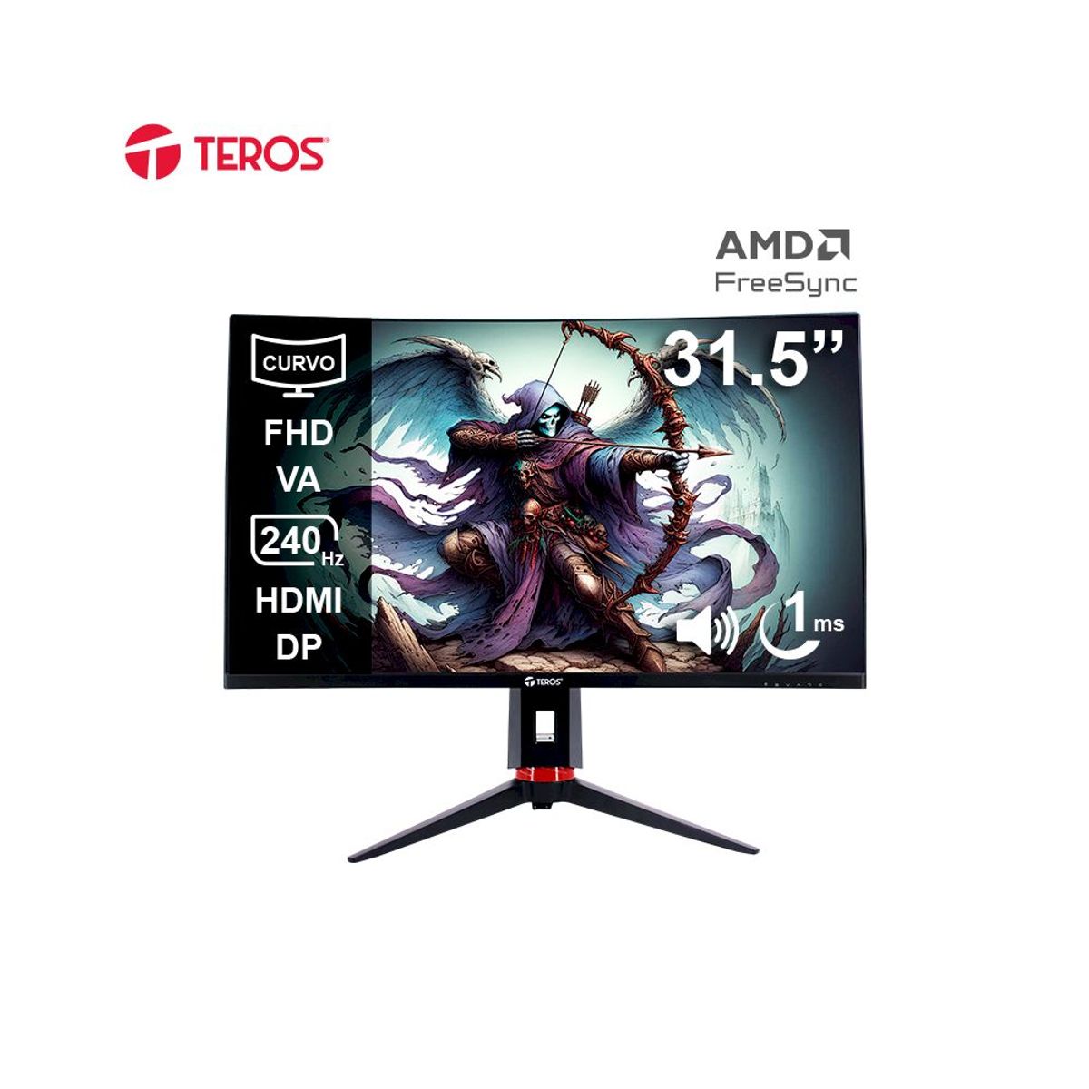 TEROS GAMING - Monitor GAMER Teros 3219G 32 CURVO FHD DISPLAYPORT