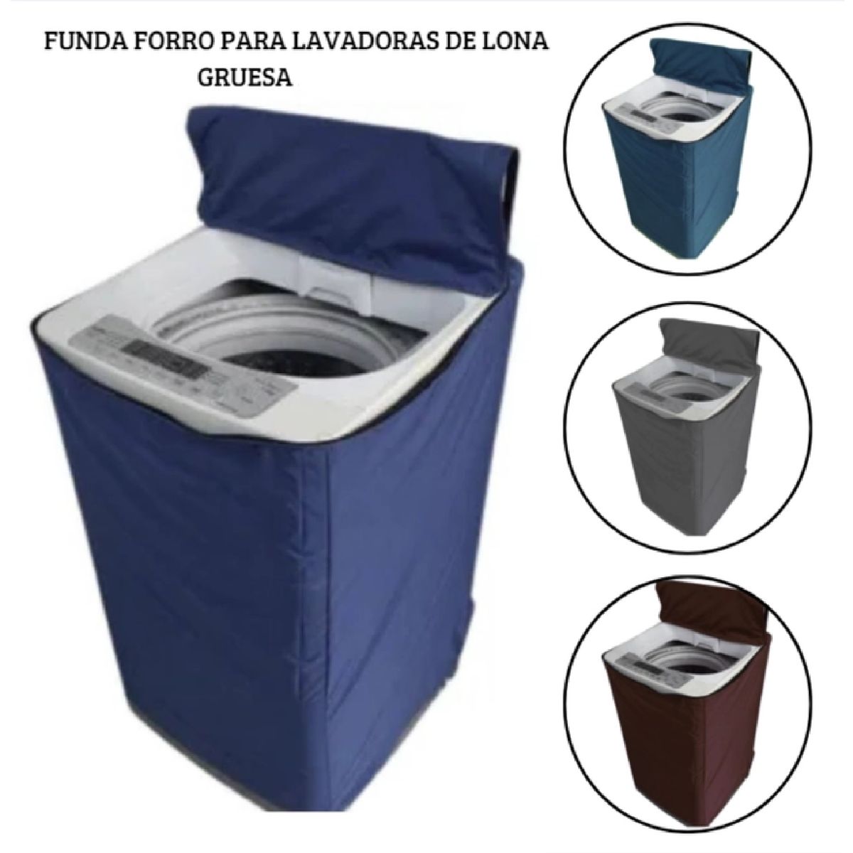 UNIVERSAL - Funda Forro para lavadoras tela Gruesa Impermeable 15-20 KG