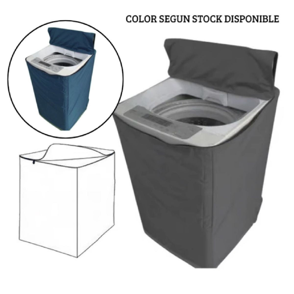 UNIVERSAL - Funda Forro para lavadoras tela Gruesa Impermeable 15-20 KG