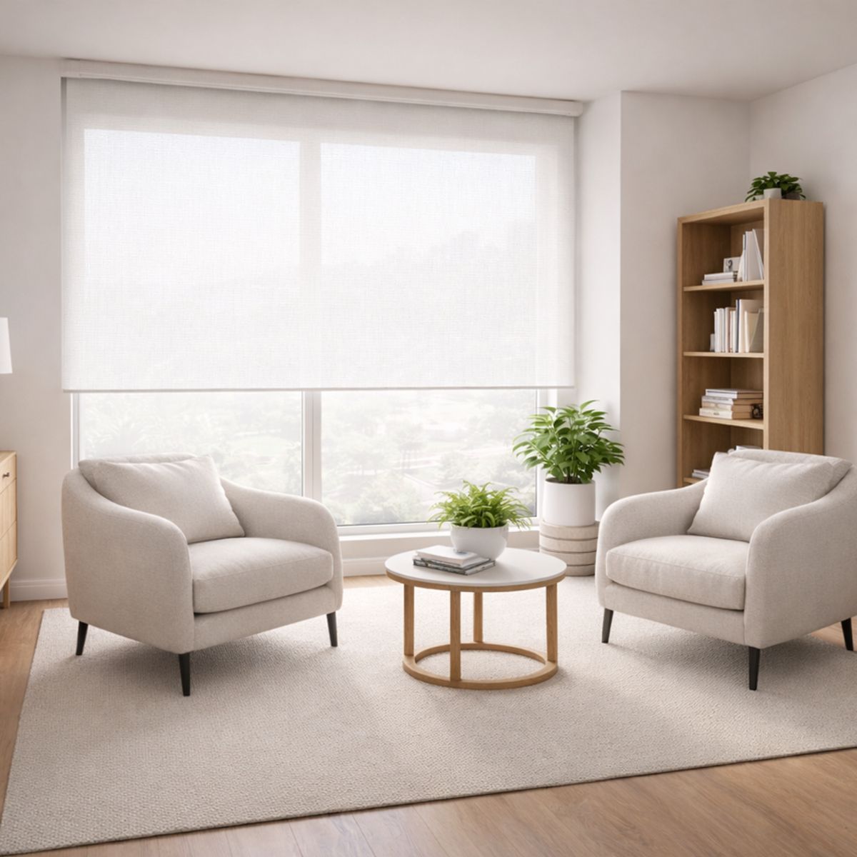 DECOR HOUSE INTEGRALES SAC - Roller Screen 0% Blanco Ancho 200 x Alto 200 cm