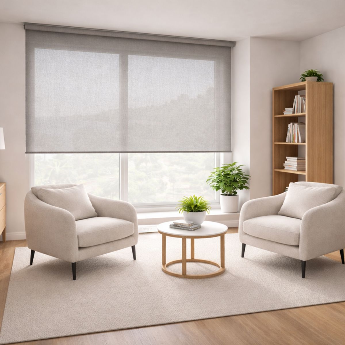 DECOR HOUSE INTEGRALES SAC - Roller Screen 0% Gris Ancho 110 x Alto 120 cm