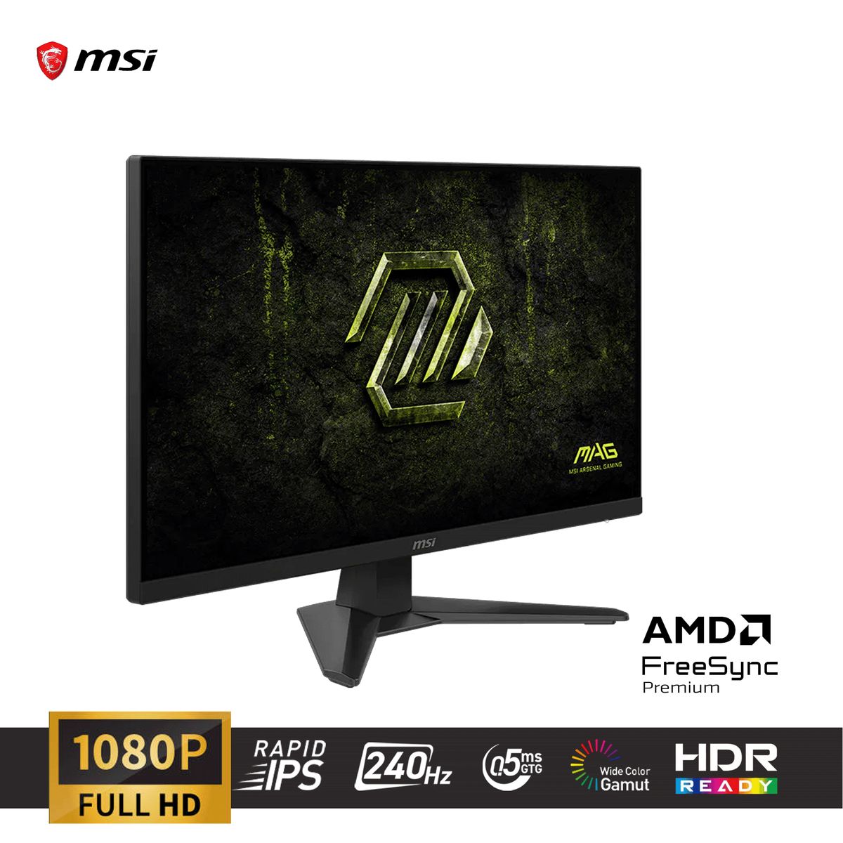 Msi - Monitor Plano Gaming MSI MAG 272F X24 27 FHD IPS 240HZ 0.5MS