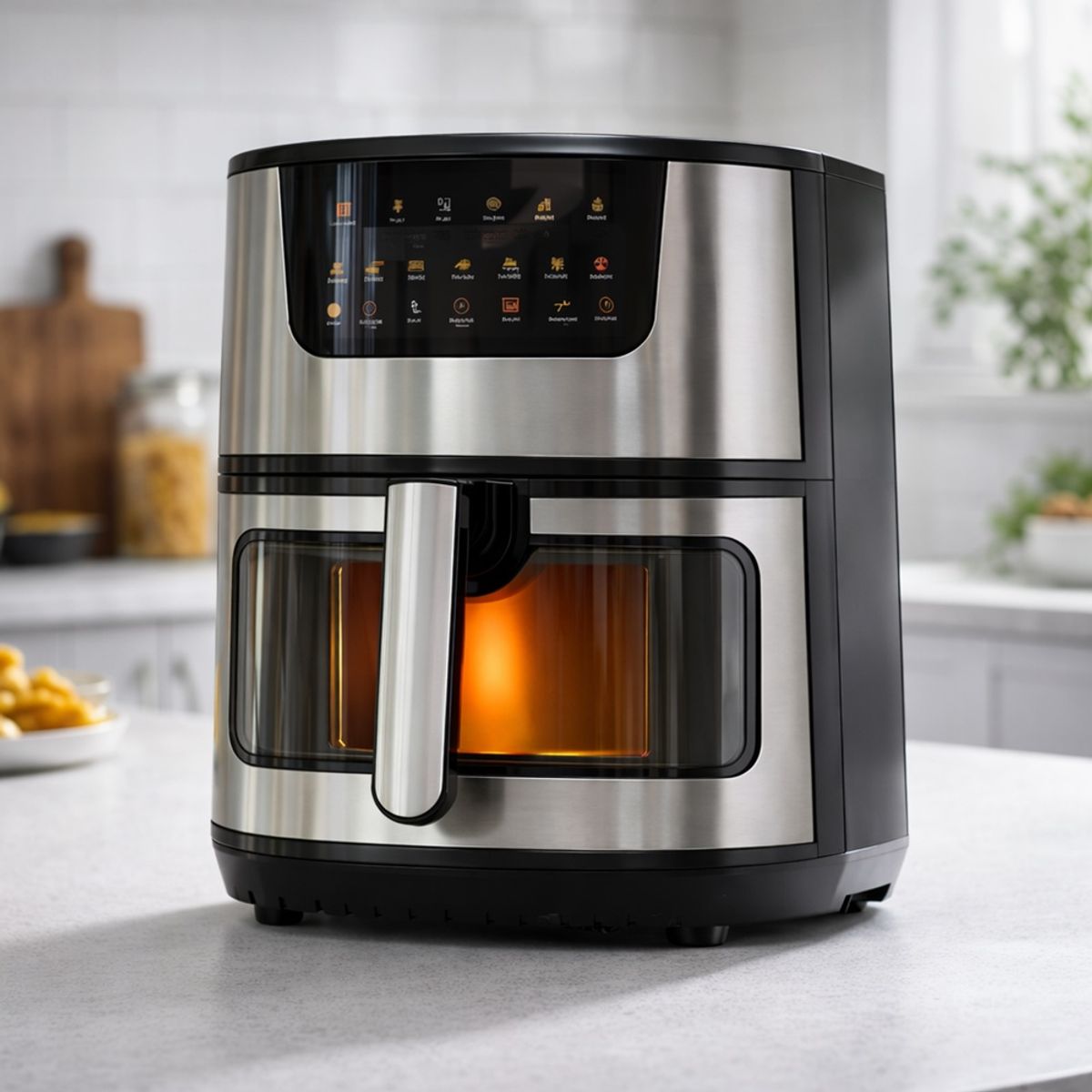 GENERICO - Freidora De Aire 10L Digital Con Ventana Y Luz Pantalla LCD Touch 1400W