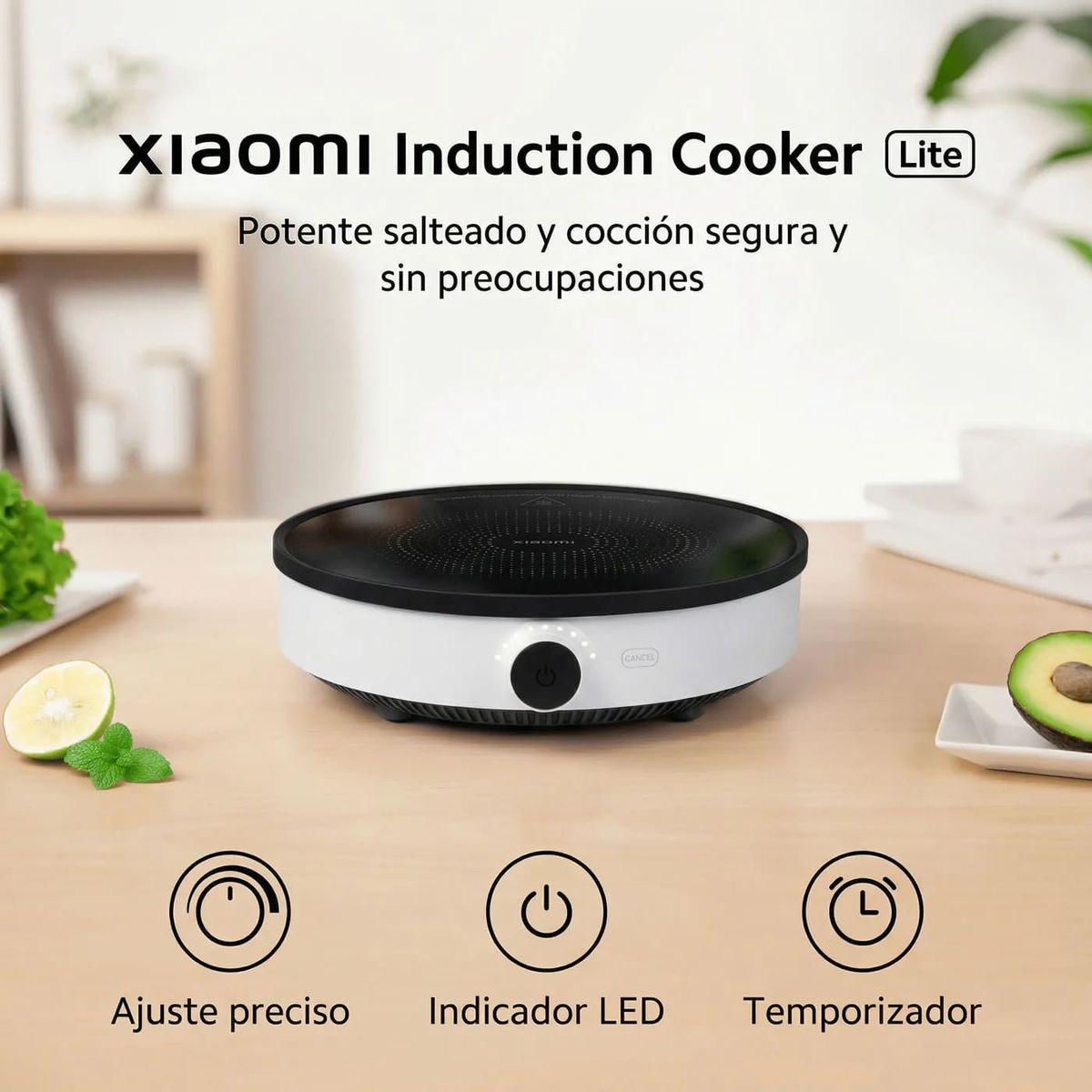 XIAOMI - Cocina Electrica Potencia 2100W 9 Niveles De Calor Perilla LED