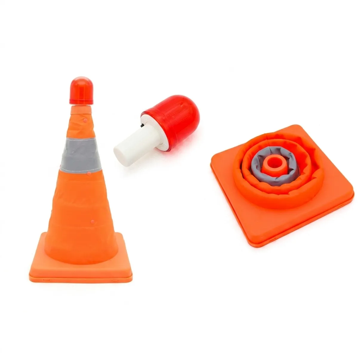 OEM - Cono De Seguridad Vial 30Cm Con LED Rojo