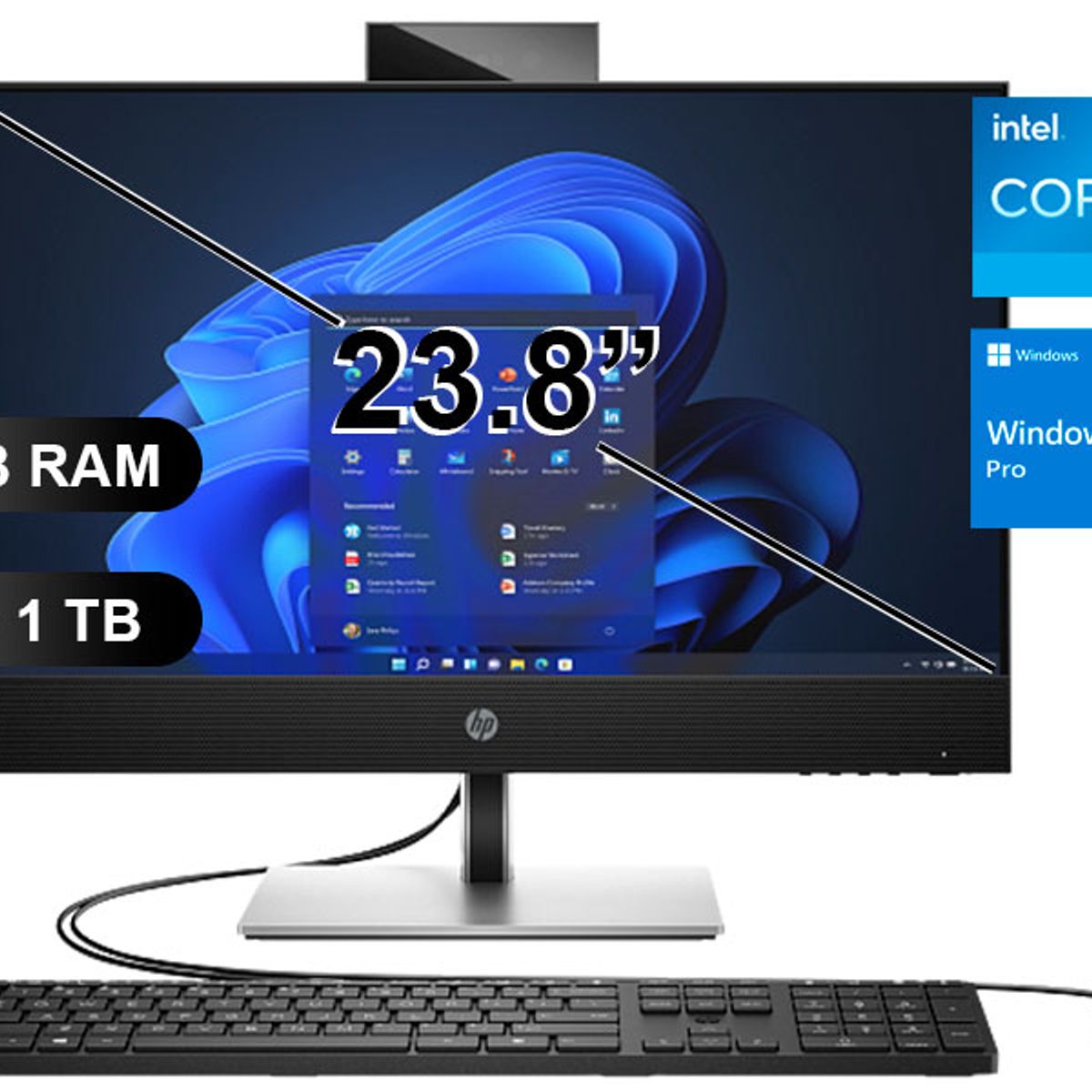 HP - AIO HP ProONE 440 G9 CI5-14500U, 16GB RAM, 1TB SSD, W11Pro, 23.8" (BT2B6LA)