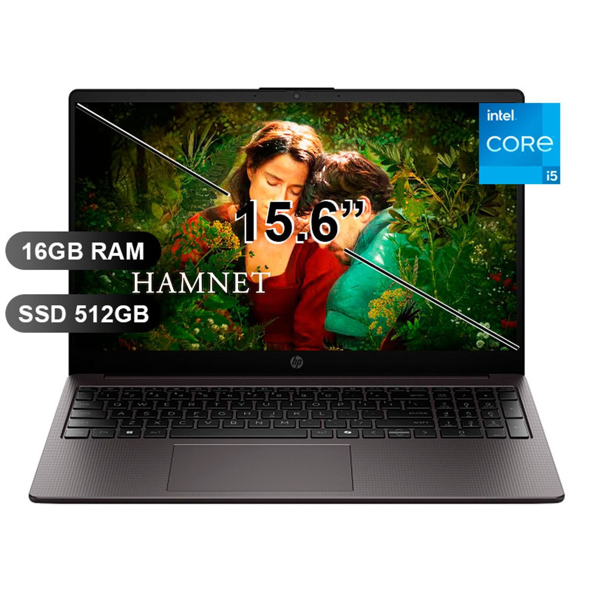 HP - Laptop HP 250 G10 I5-120U, 16GB RAM, 512GB SSD, SIN WINDOWS, 15.6" (C78DYAT)