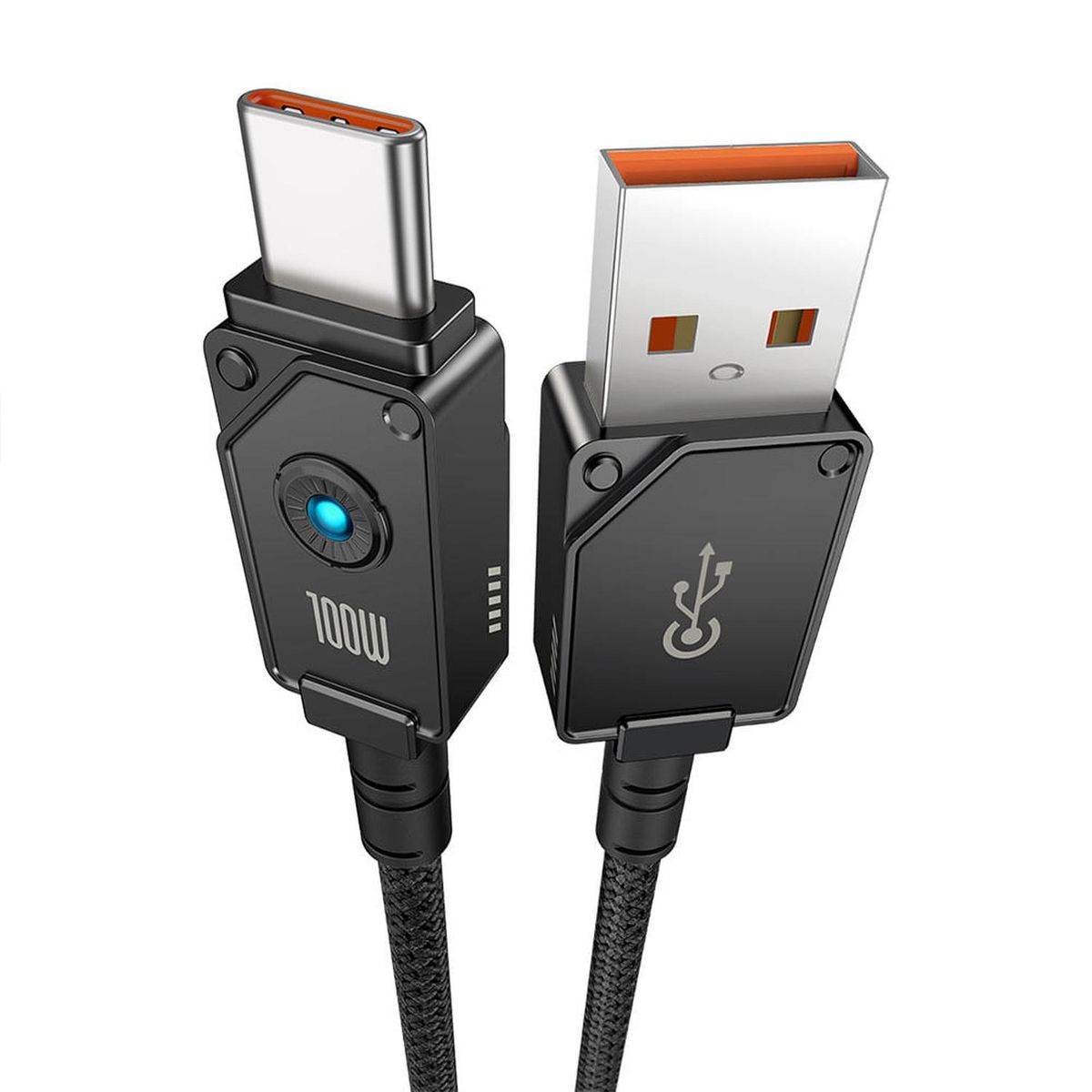 BASEUS - Cable Tipo-C a USB Baseus 1m 100W indestructibles negro