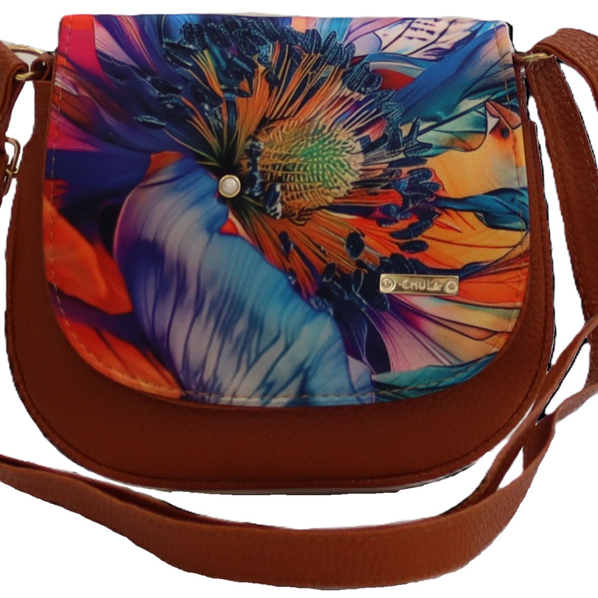 CHULA TULUM - CARTERA MODELO IRIS CON ESTAMPADO CAMPANILLA DE ORO