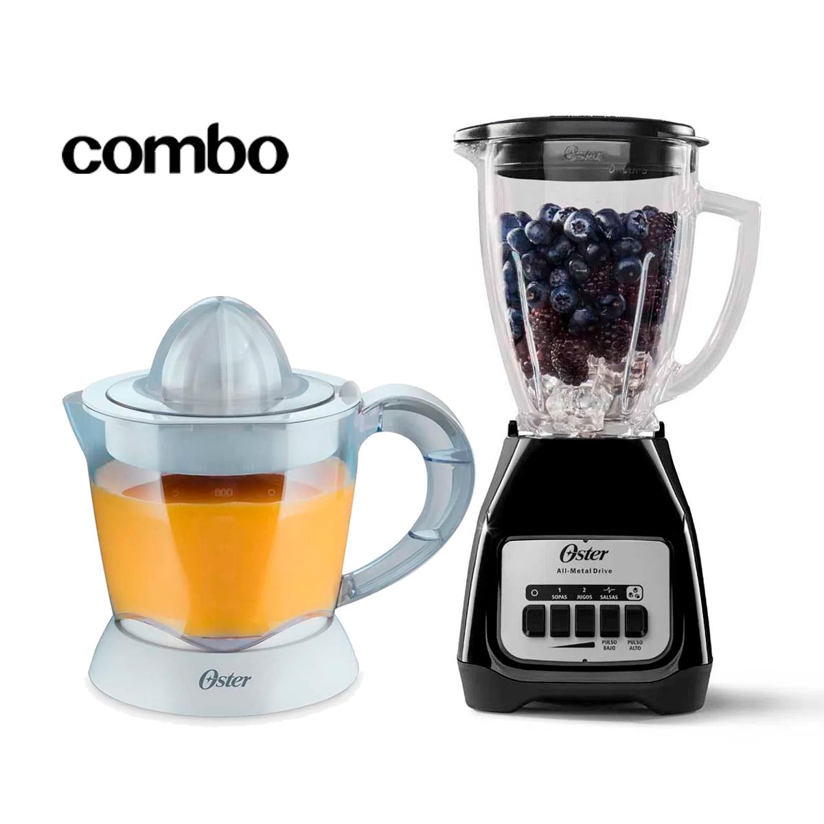 OSTER - Combo Oster Licuadora BLSTKAGBPB + Exprimidor de Cìtricos Oster FPSTJU407W