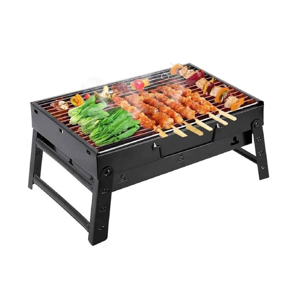 GENERICO - Mini Parrilla BBQ Portátil Plegable a Carbón de Mesa para Camping