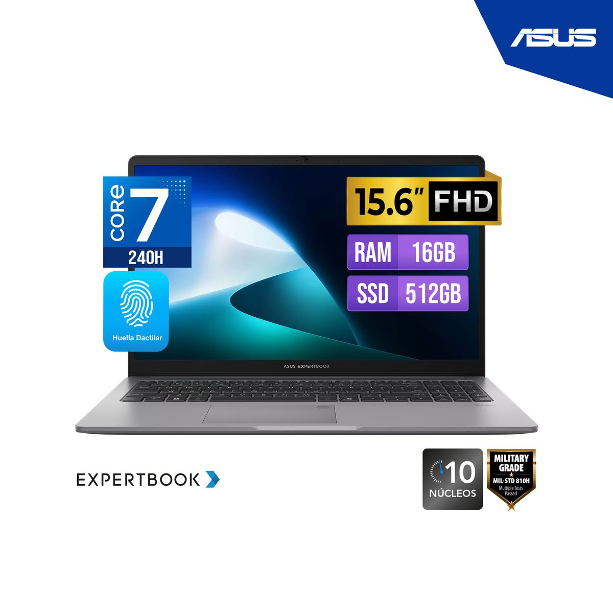 ASUS - LAPTOP ASUS EXPERTBOOK P1503CVA-S72120 15.6" FHD IPS1920 x 1080 C7 240H 16GB DDR5 512GB SSD