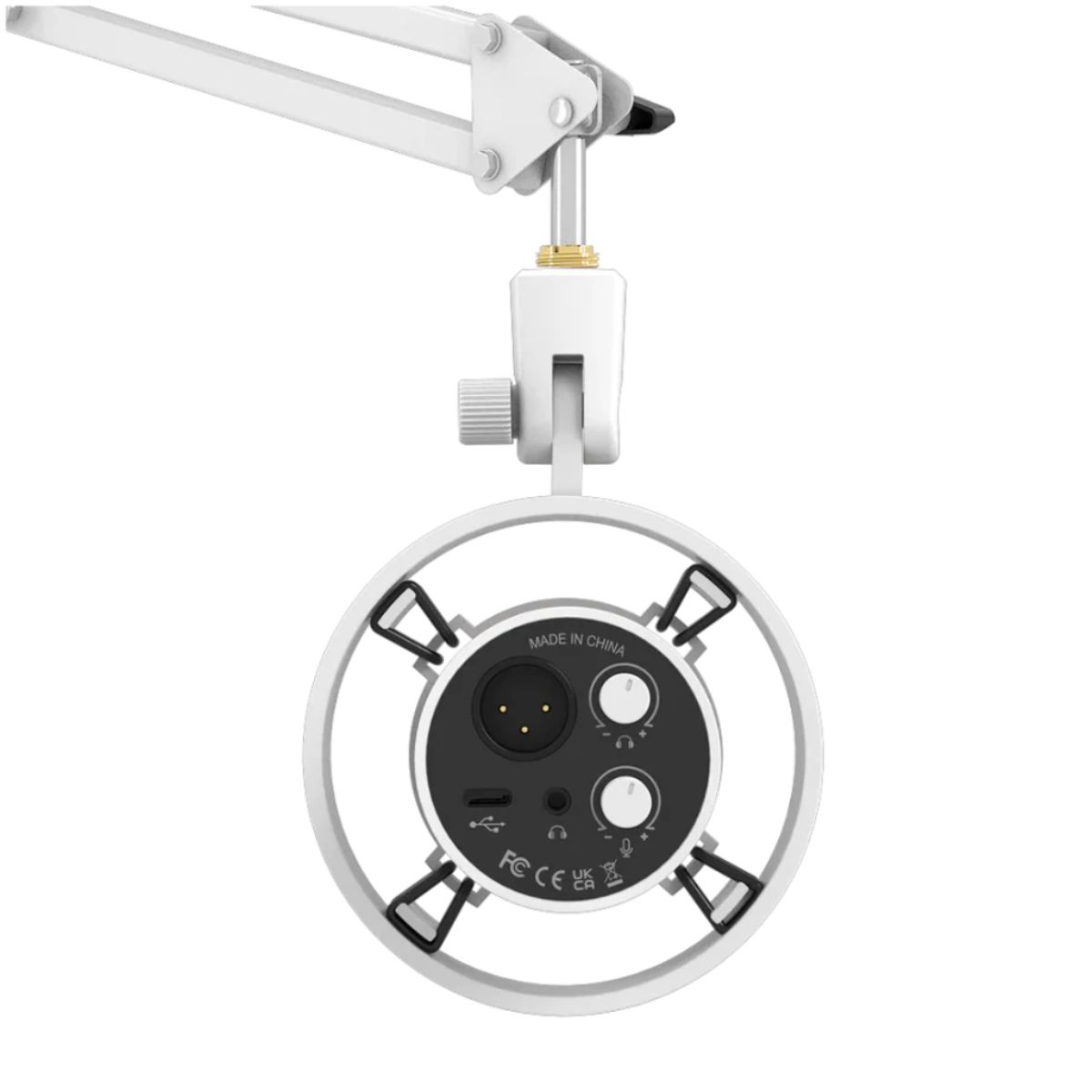 FIFINE - Micrófono Fifine K688CT WHITE Dinámico con Brazo