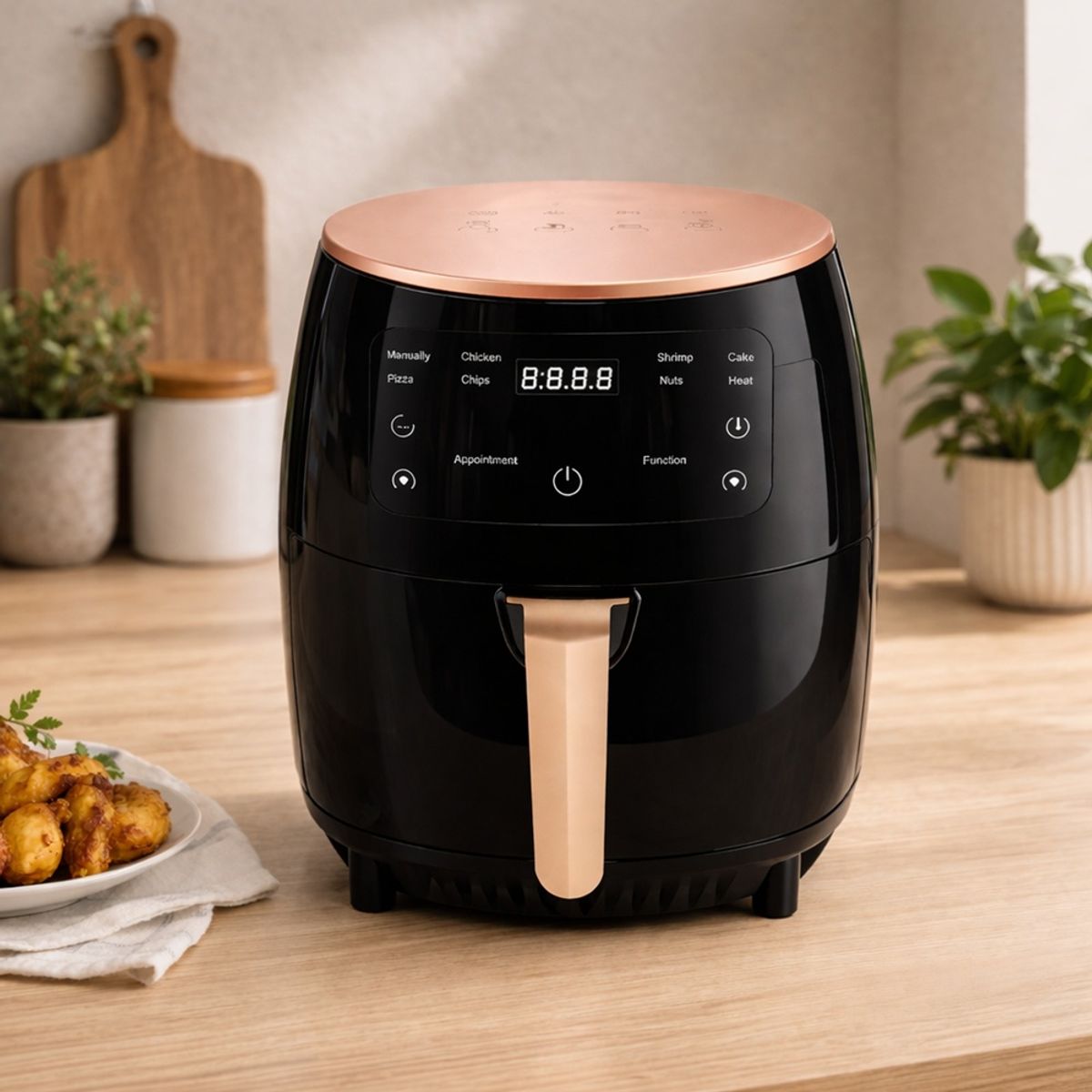 GENERICO - Freidora De Aire 6L 2400W Touch LCD Panel