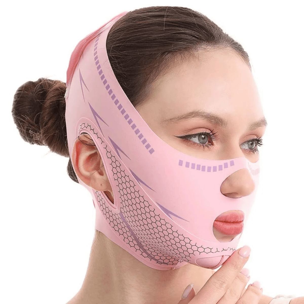 GENERICO - Faja Facial Mentonera Naso Labial Doble Ajuste Control Doble mentón