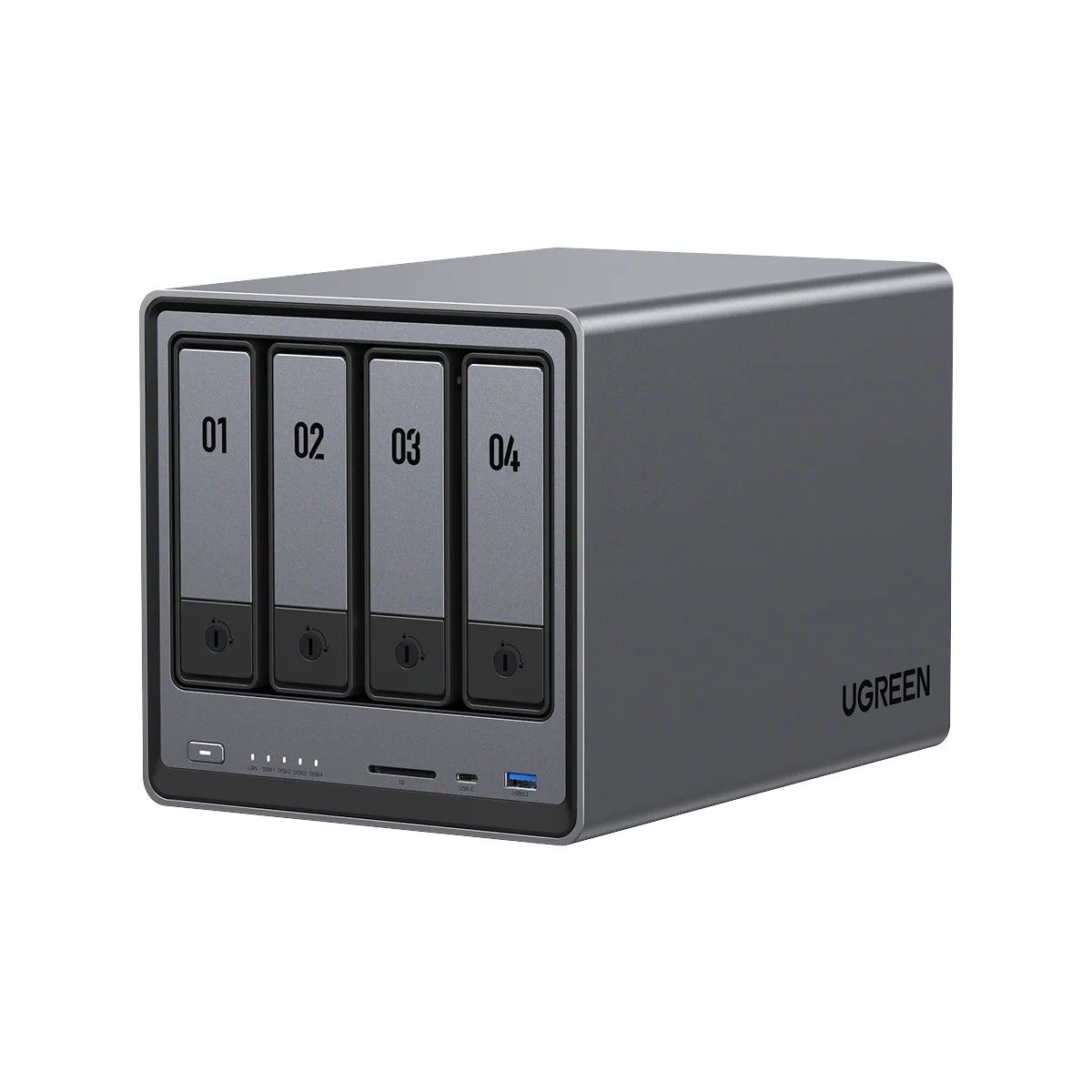 UGREEN - UGREEN NASync DXP4800 4-Bay NAS Enclosure M2 NVMe HDMI 4K 2 x 2.5GbE 8GB - 25371