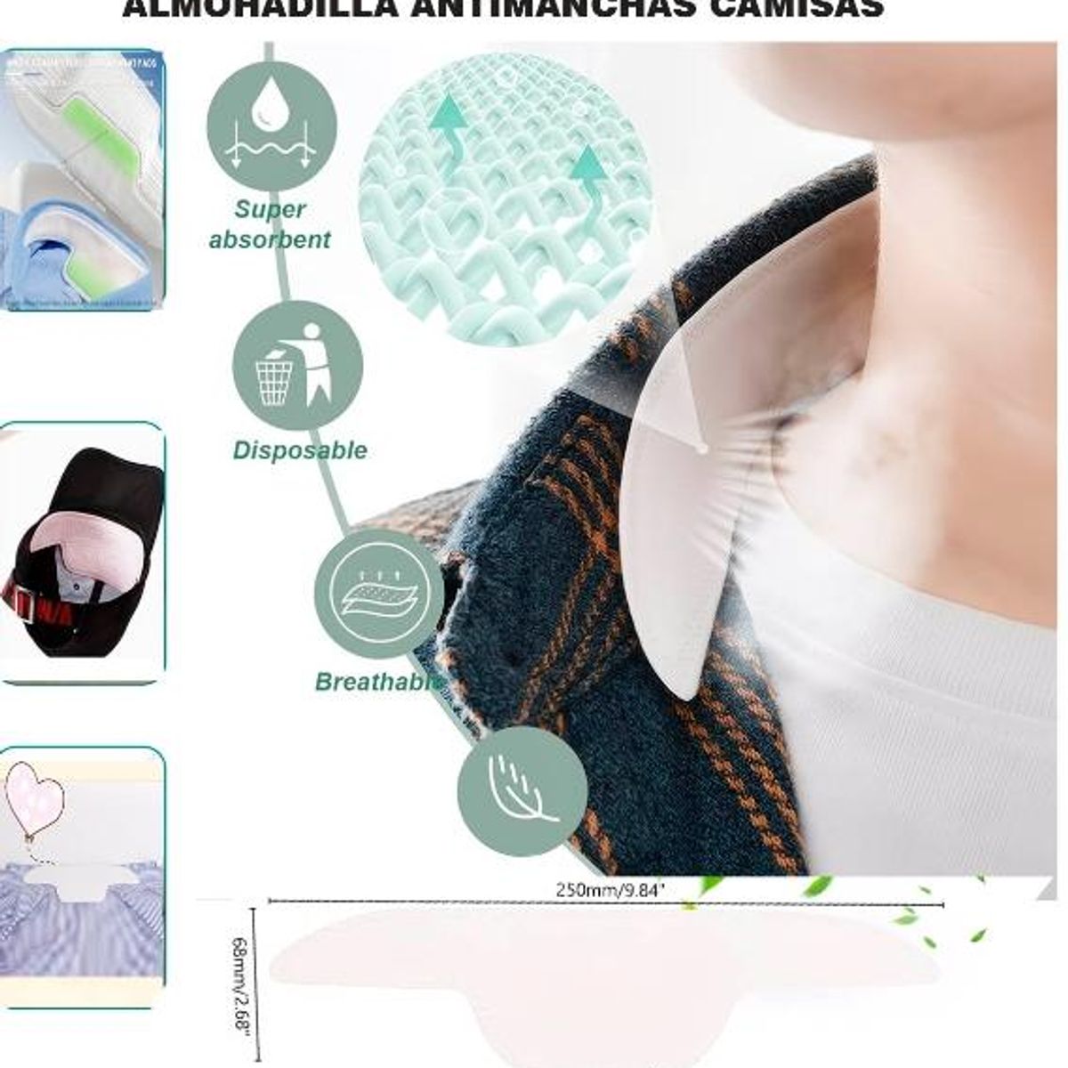 GENERICO - Protector de cuello para hombres y mujeres, banda absorbente