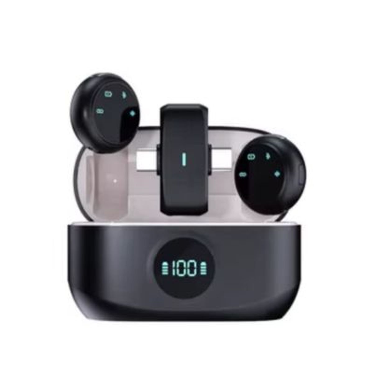 GENERICO - MICRÓFONO SOLAPERO IMANTADO LIGHTNING CON CANCELACION DE RUIDO