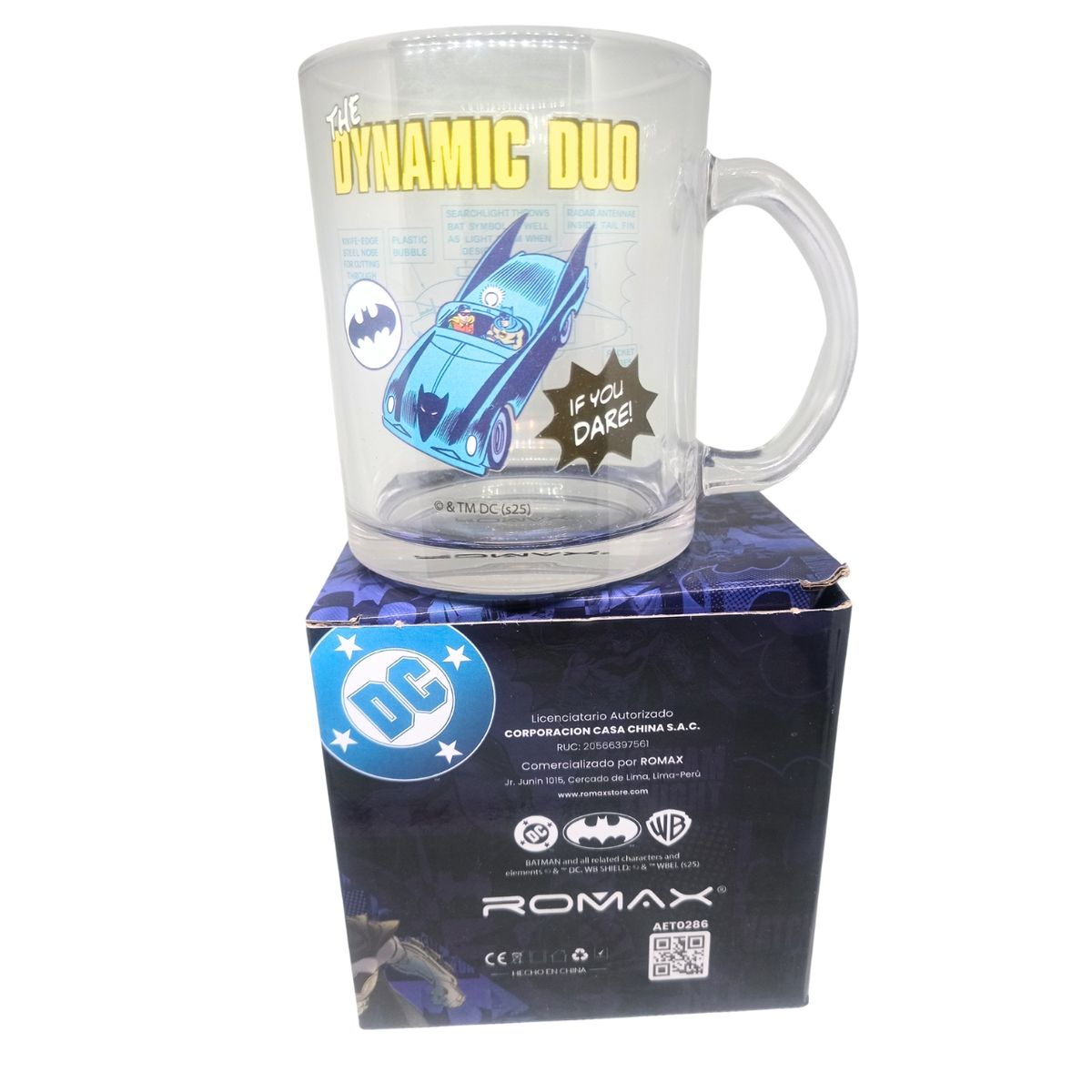 Taza de Vidrio Licenciada Batman  Coleccionable, marca ROMAX - Foto Principal