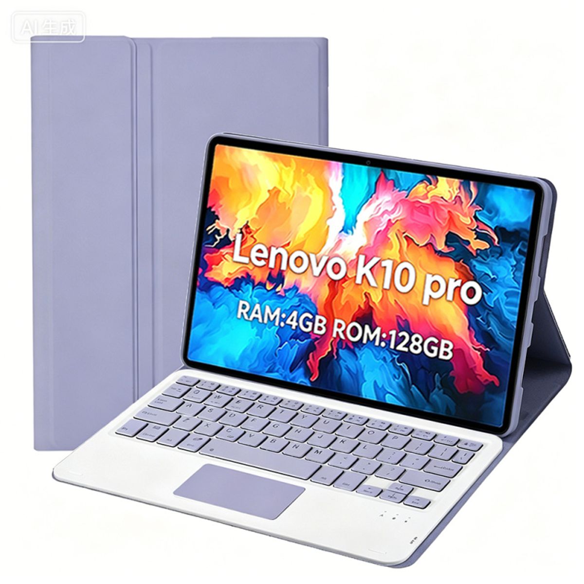 LENOVO - Tablet Lenovo Pad K10 Pro 4GB+128GB 10.6“ 2KLCD MediaTek G80 7700MAh Gris+Teclado Morado
