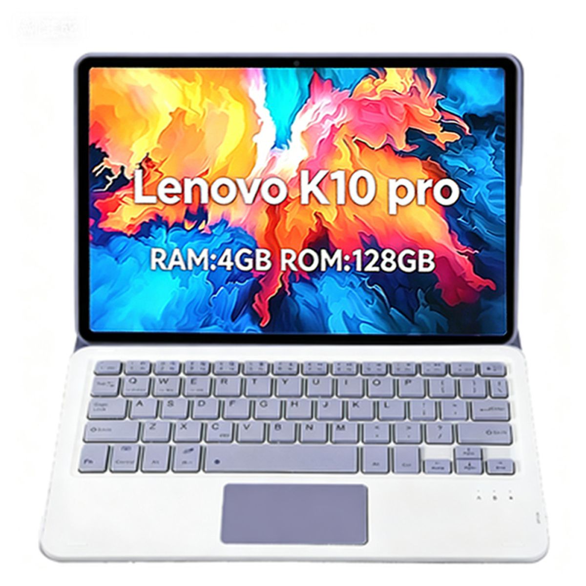 LENOVO - Tablet Lenovo Pad K10 Pro 4GB+128GB 10.6“ 2KLCD MediaTek G80 7700MAh Gris+Teclado Morado