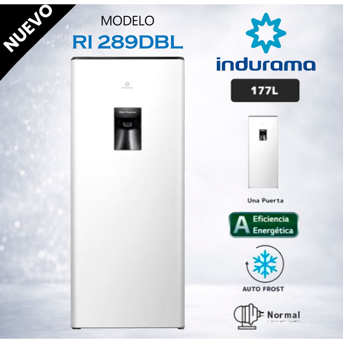 INDURAMA - REFRIGERADOR INDURAMA BLANCA 177L  RI 289DBL