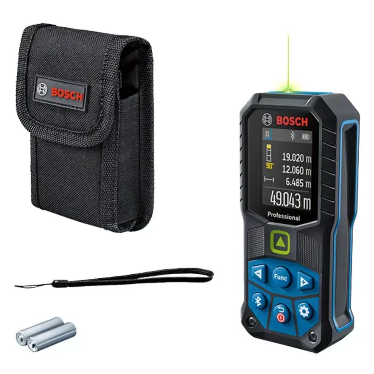 BOSCH - Medidor de distancia laser 50 mts Laser verde GLM 50-27 CG con Bluetooth
