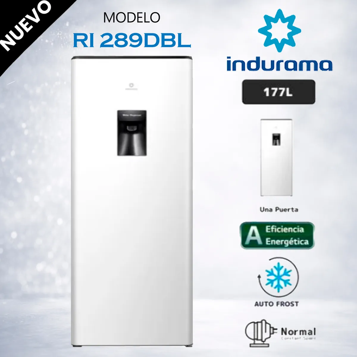 INDURAMA - REFRIGERADOR INDURAMA BLANCA 177L  RI 289DBL