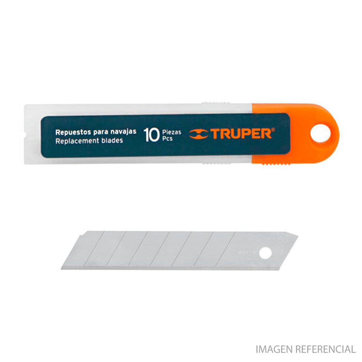 TRUPER - Estuche con 10 cuchillas SK4 de 18mm para Cuter 16965 Truper