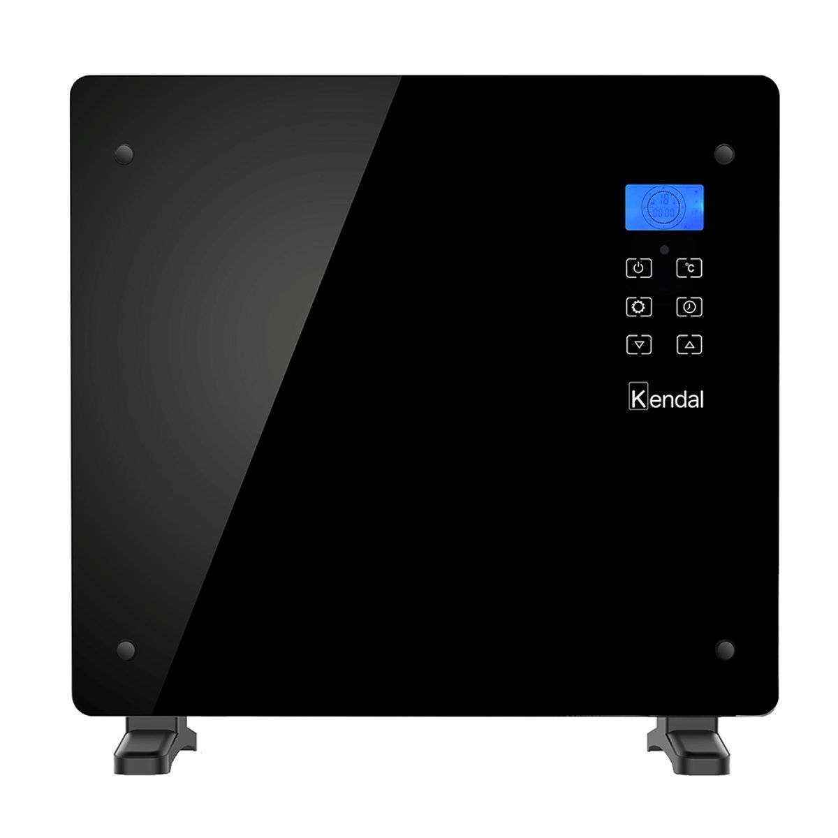 KENDAL - Panel Convector Eléctrico Vidrio KENDAL GH-10RM BLACK Calefacción Silenciosa