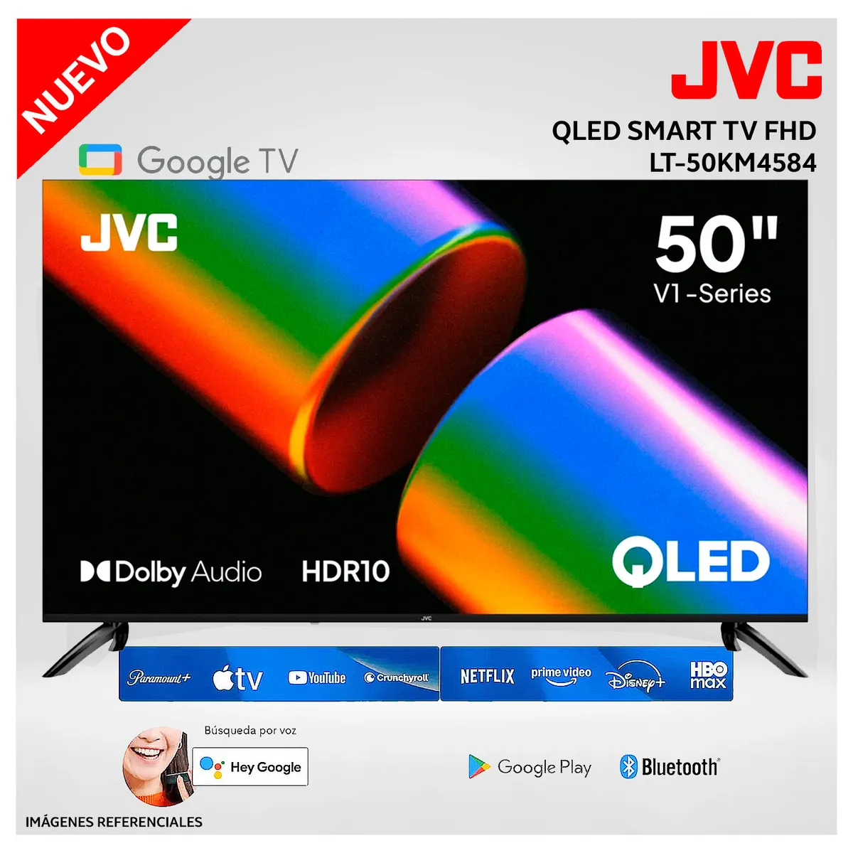 OEM - Televisor JVC 50 QLED Google TV FHD LT-50KM4584
