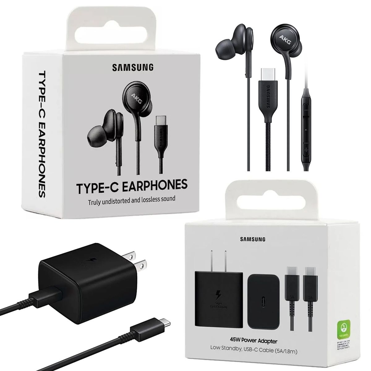 SAMSUNG - Audifonos AKG Tipo-C + Cargador 45W Cable 1.8m Samsung S26 Ultra