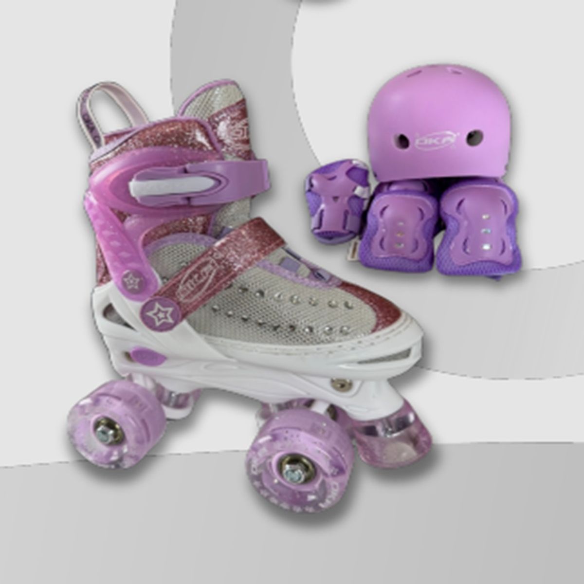 PATIN OKA 4 RUEDAS MORADA CON BLANCA TALLA S Y M, marca OKA - Foto Principal