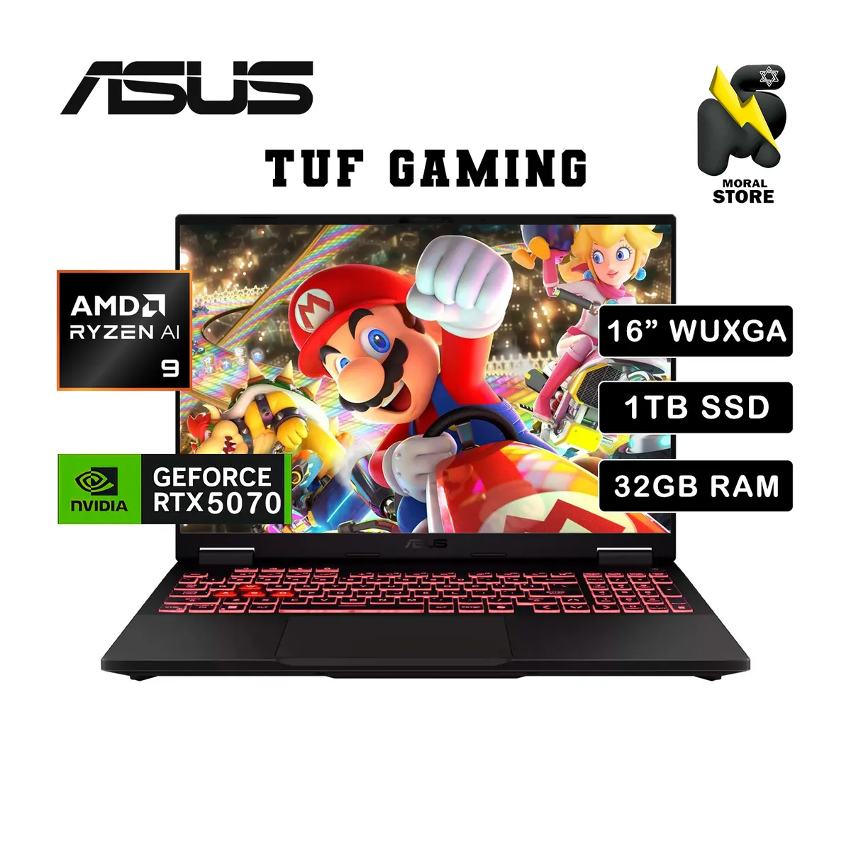 ASUS LAPTOP TUF GAMING FA608UP-A16/AMD RYZEN 9 270/1TB  SSD/ 32 GB / RTX 5070 8GB VIDEO/16 WUXGA, marca ASUS - Foto Principal