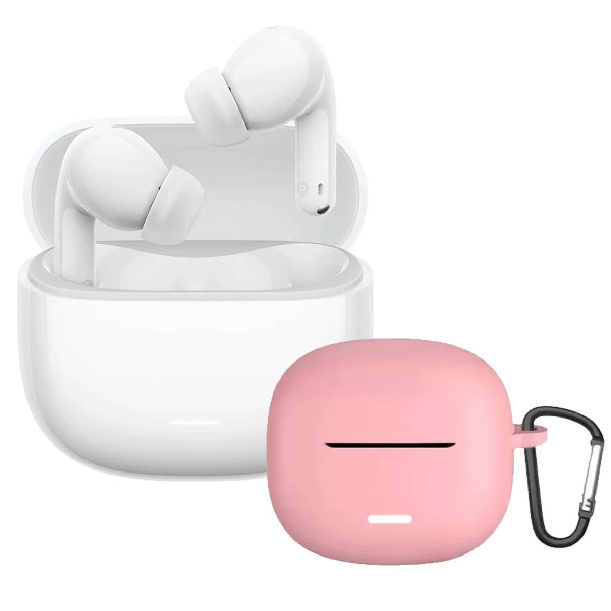 XIAOMI - Audífonos Redmi Buds 8 Lite Blanco + Case Protector Rosa