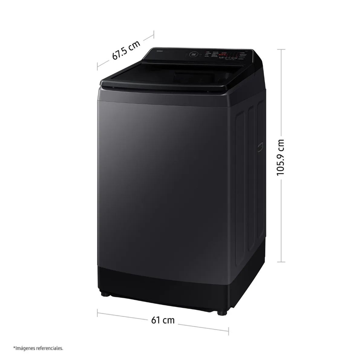 SAMSUNG - Lavadora Samsung 13Kg Ecobubble WA40F13E4CPE Gris Oscuro