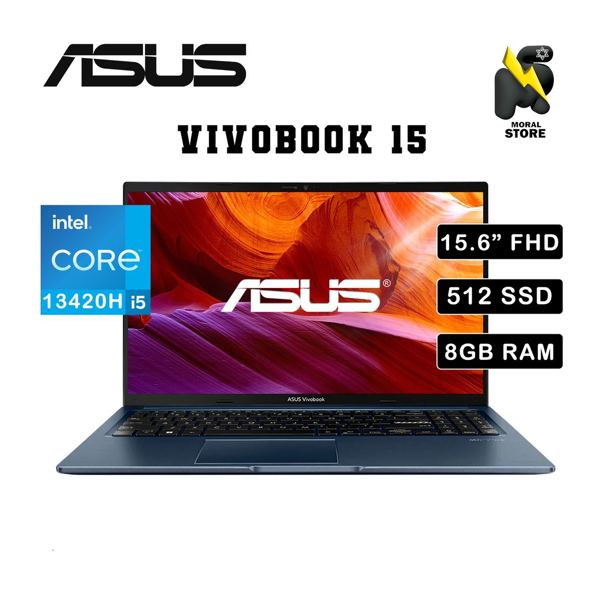 ASUS - LAPTOP ASUS VIVOBOOK X1502VA-BQ903W/  INTEL CORE i5 - 13420H/ 8 GB RAM /512GB SSD/ 15.6 FHD