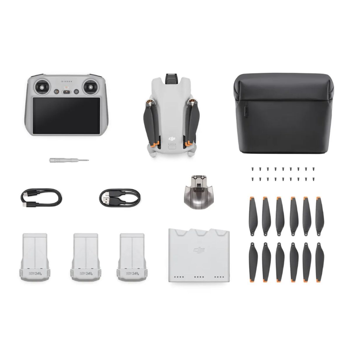 DJI - Dron portátil Mini 3 Fly More Combo con control remoto RC y grabación 4K HDR