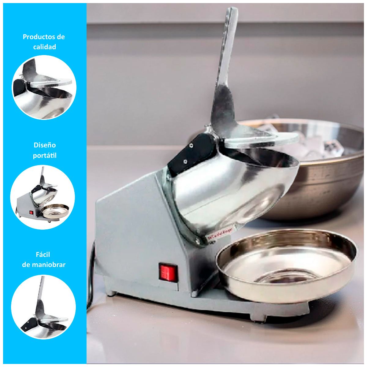 GENERICO - Máquina de Raspadilleras Electrónicas Trituradora de Hielo