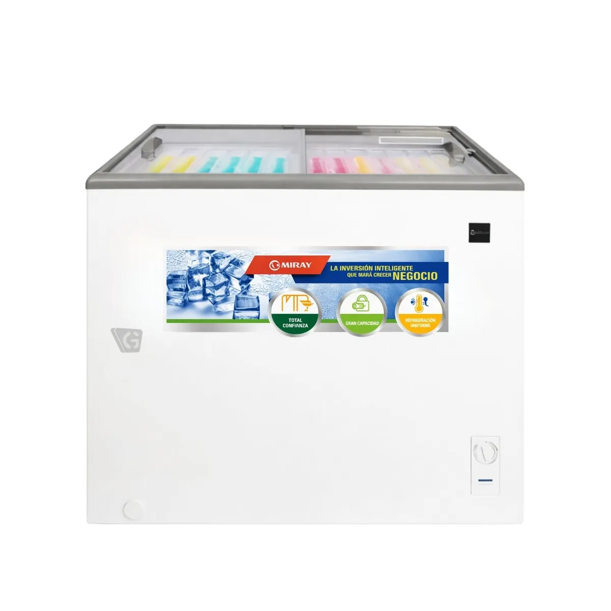 MIRAY - Congeladora Exhibidora Horizontal Miray CEMH-165M 167L