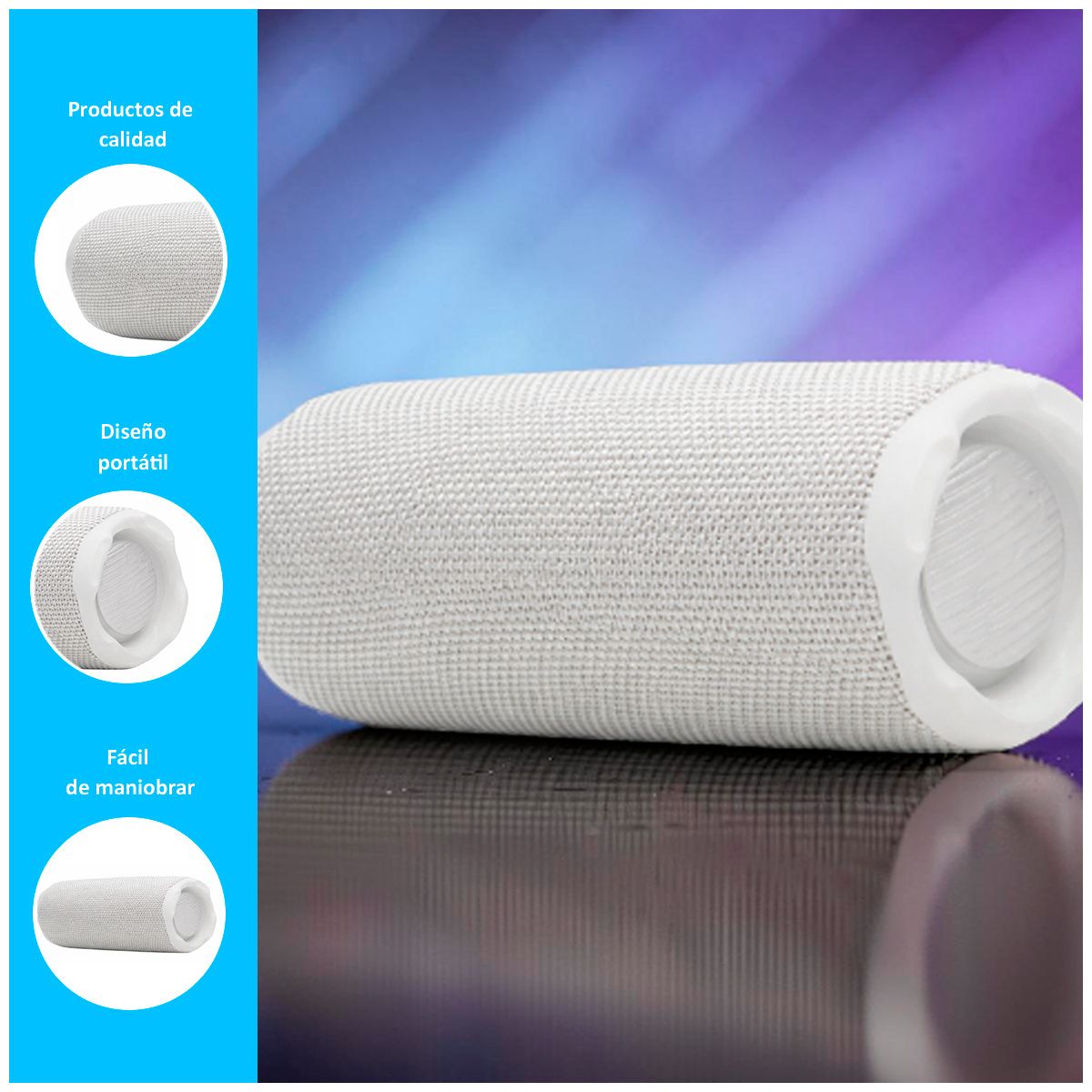 GENERICO - Parlante Bluetooth Portátil Genérico Flip 7 Blanco
