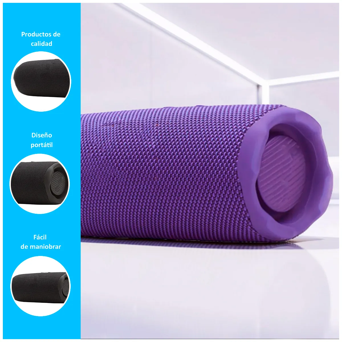 GENERICO - Parlante Bluetooth Portátil Genérico Flip 7 Morado