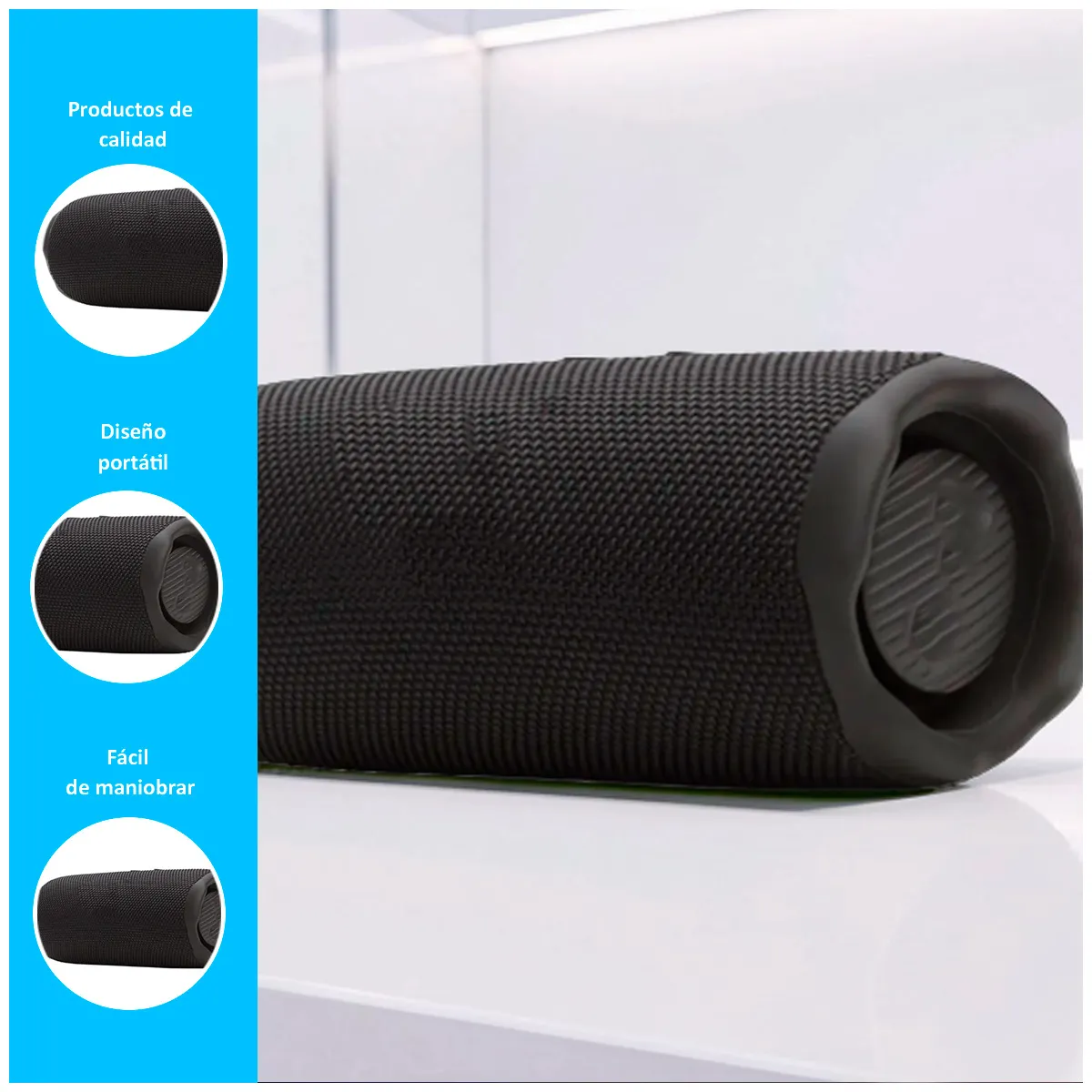 GENERICO - Parlante Bluetooth Portátil Genérico Flip 7 Negro