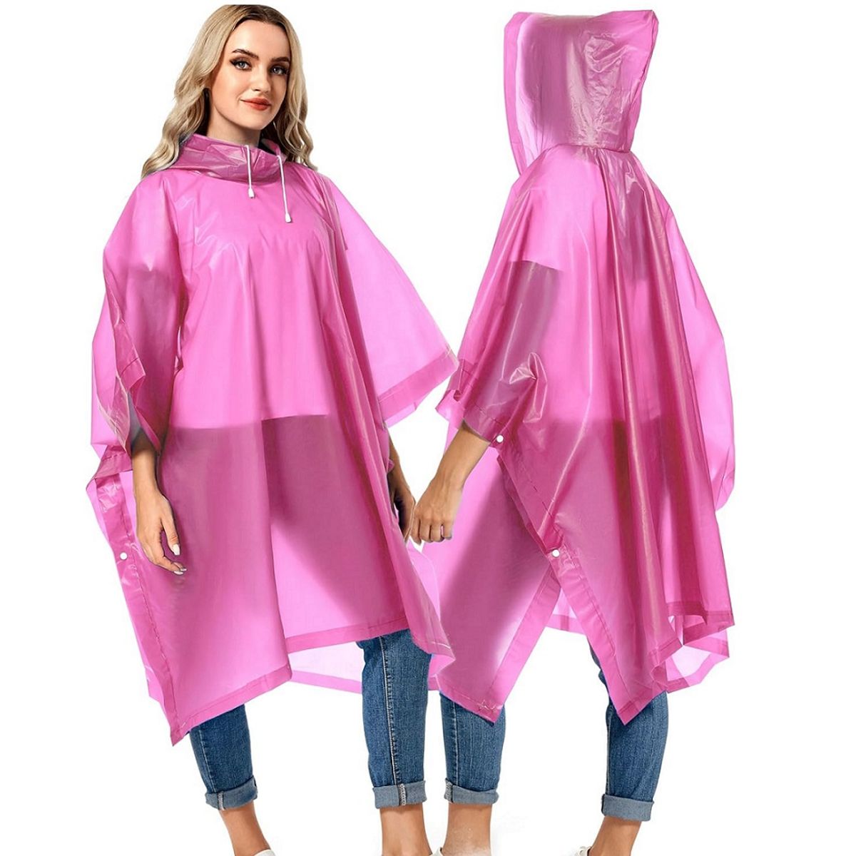 Set de 2 Ponchos de agua EVA protector para lluvias impermeable, marca GENERICO - Foto Principal