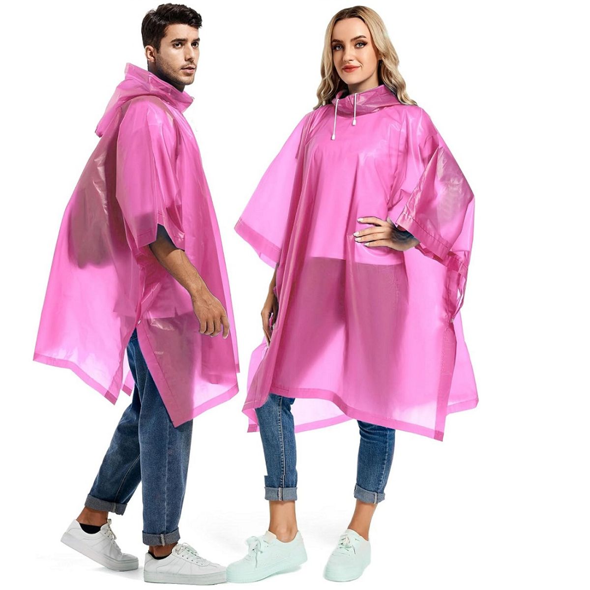 Set de 2 Ponchos de agua EVA protector para lluvias impermeable, marca GENERICO - Foto 2
