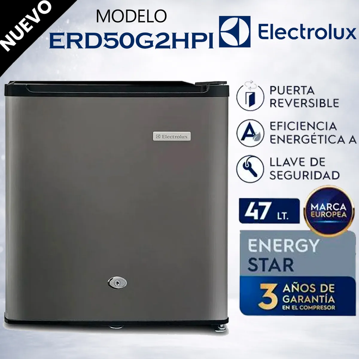 Electrolux - Minibar Frost One Door Electrolux 47 Litros Silver - ERD50G2HPI