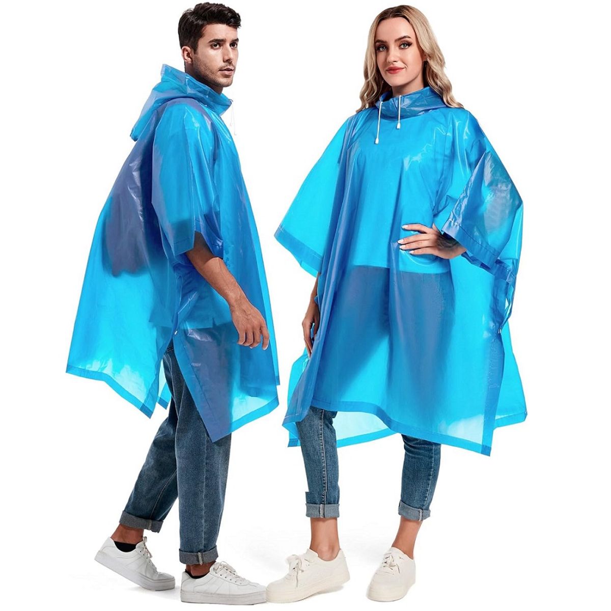 Set de 2 Ponchos de agua EVA protector para lluvias impermeable, marca GENERICO - Foto Principal
