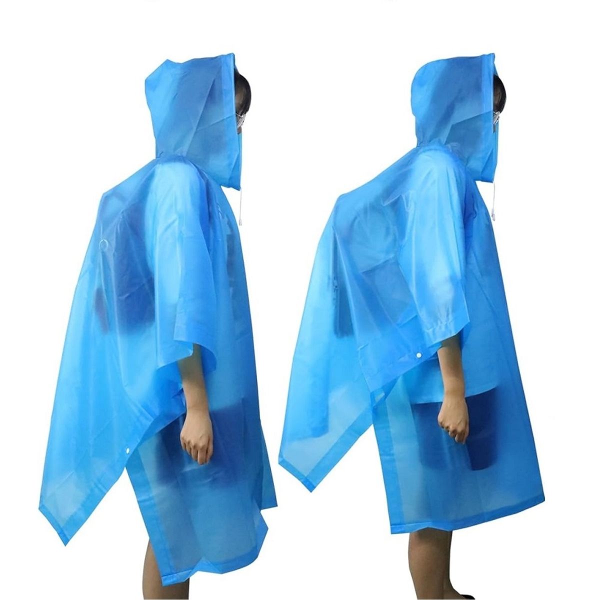 Set de 2 Ponchos de agua EVA protector para lluvias impermeable, marca GENERICO - Foto 2