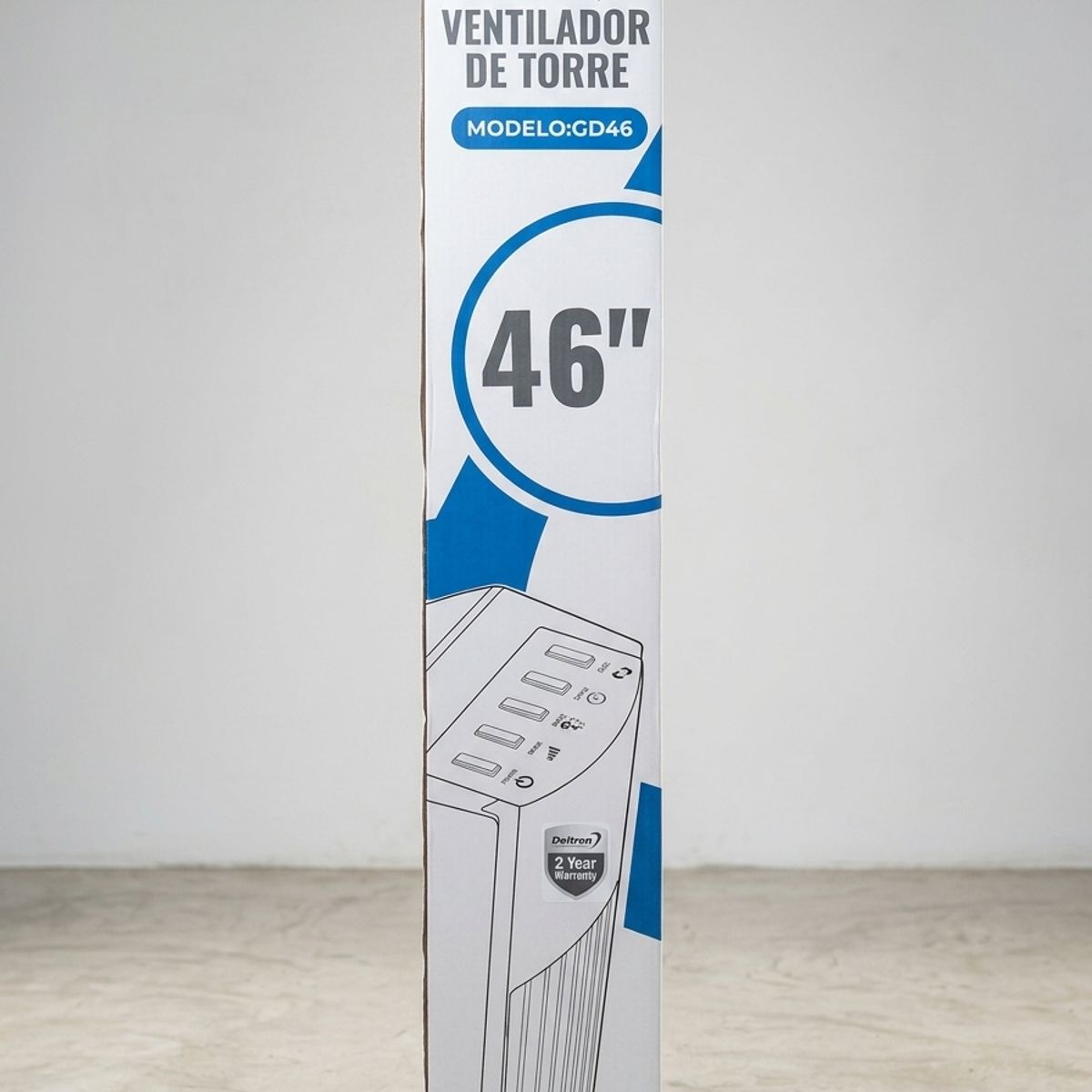 GENERICO - Ventilador de Torre Digital Deltron GD46 - 46 - Control Remoto - Ultra Silencioso